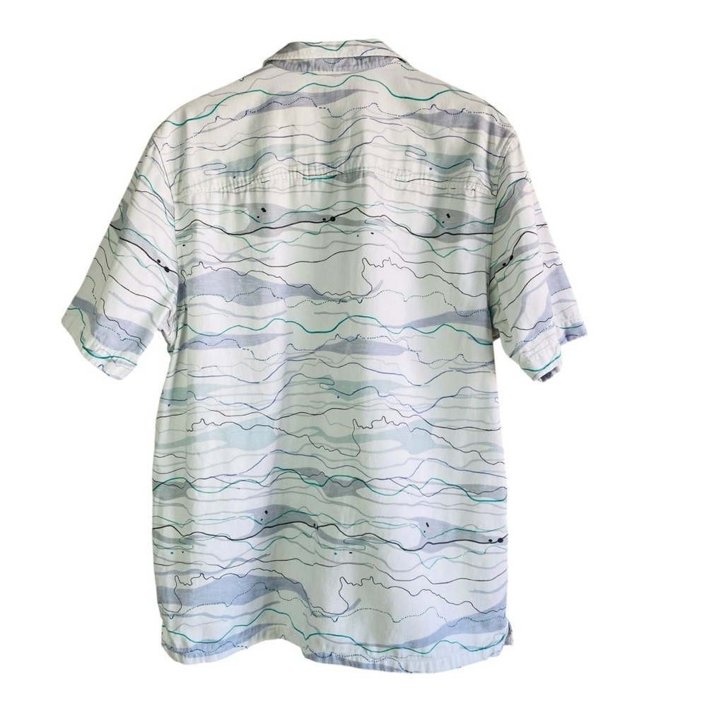 Ted Baker London Briary Wave Short Sleeve Button Up Size 5/XL - Picture 3 of 5